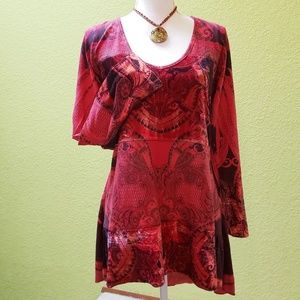🍒BOGO! One World  Blouse, Sz. 1XL